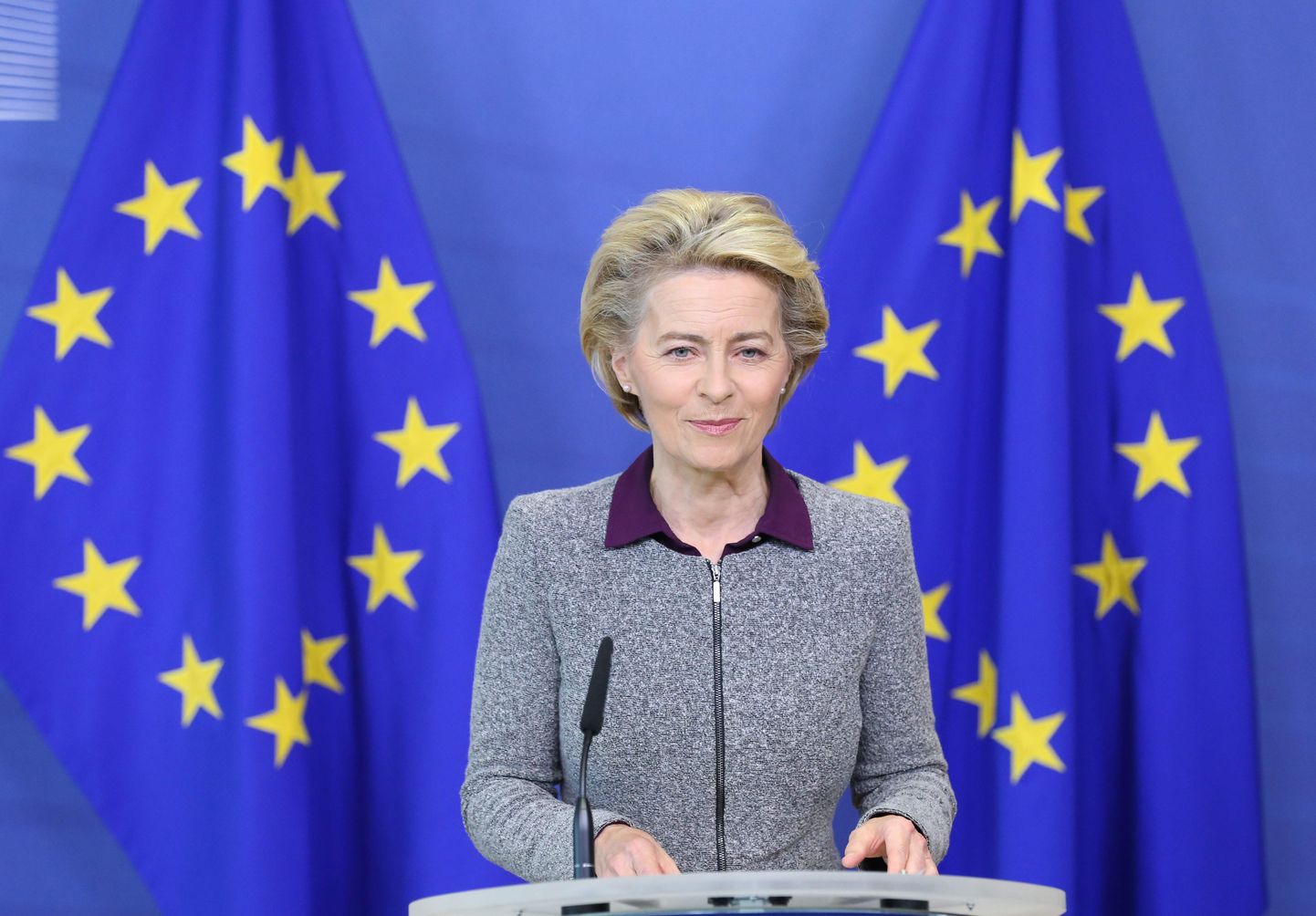 Euroopa Komisjoni president Ursula von der Leyen pressikonverentsil seoses iirlasest kaubandusvoliniku Phil Hogani tagasiastumisega.