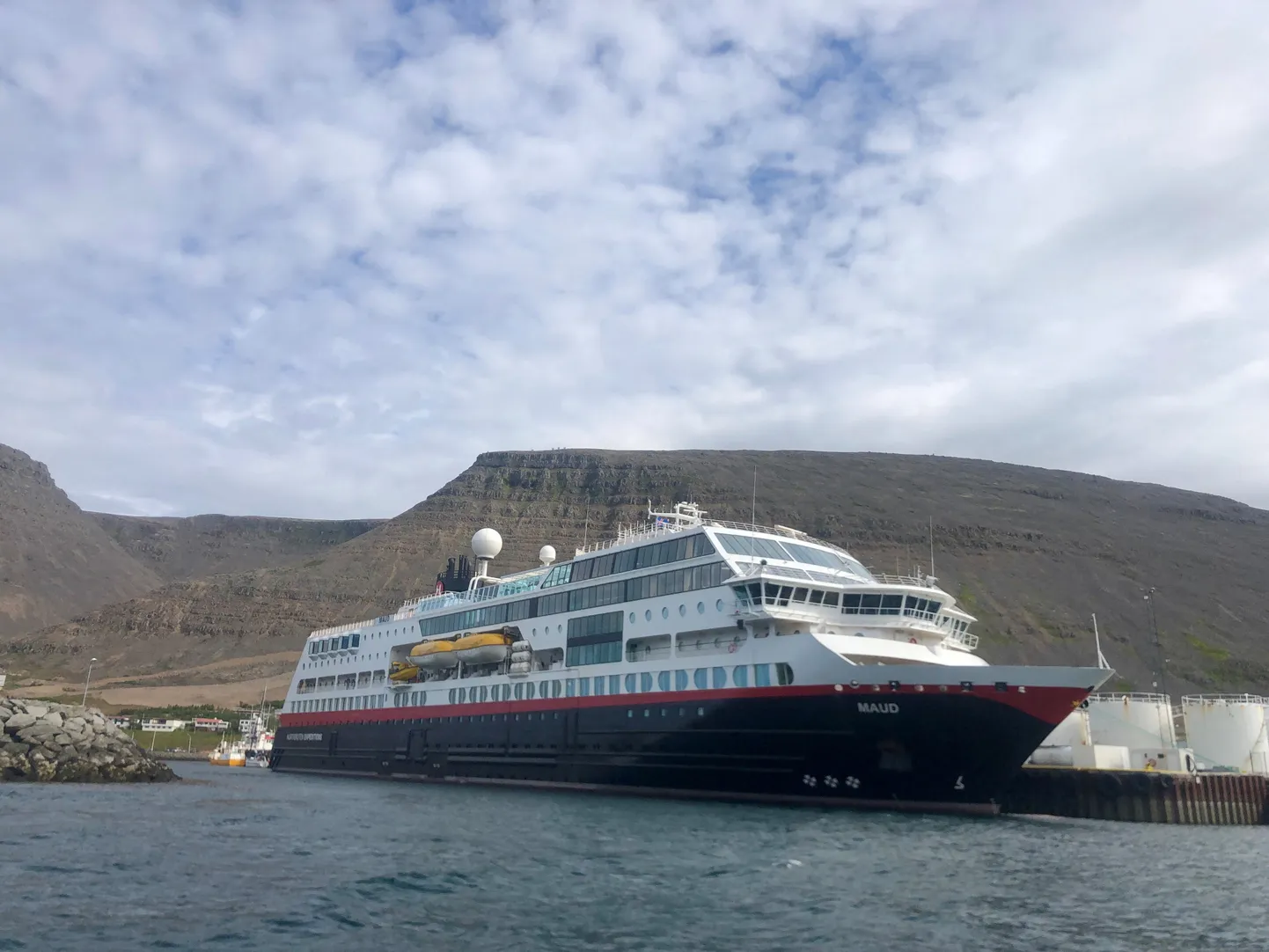 Norra kruiisilaev MS Maud Islandil 12. juulil 2023. aastal.