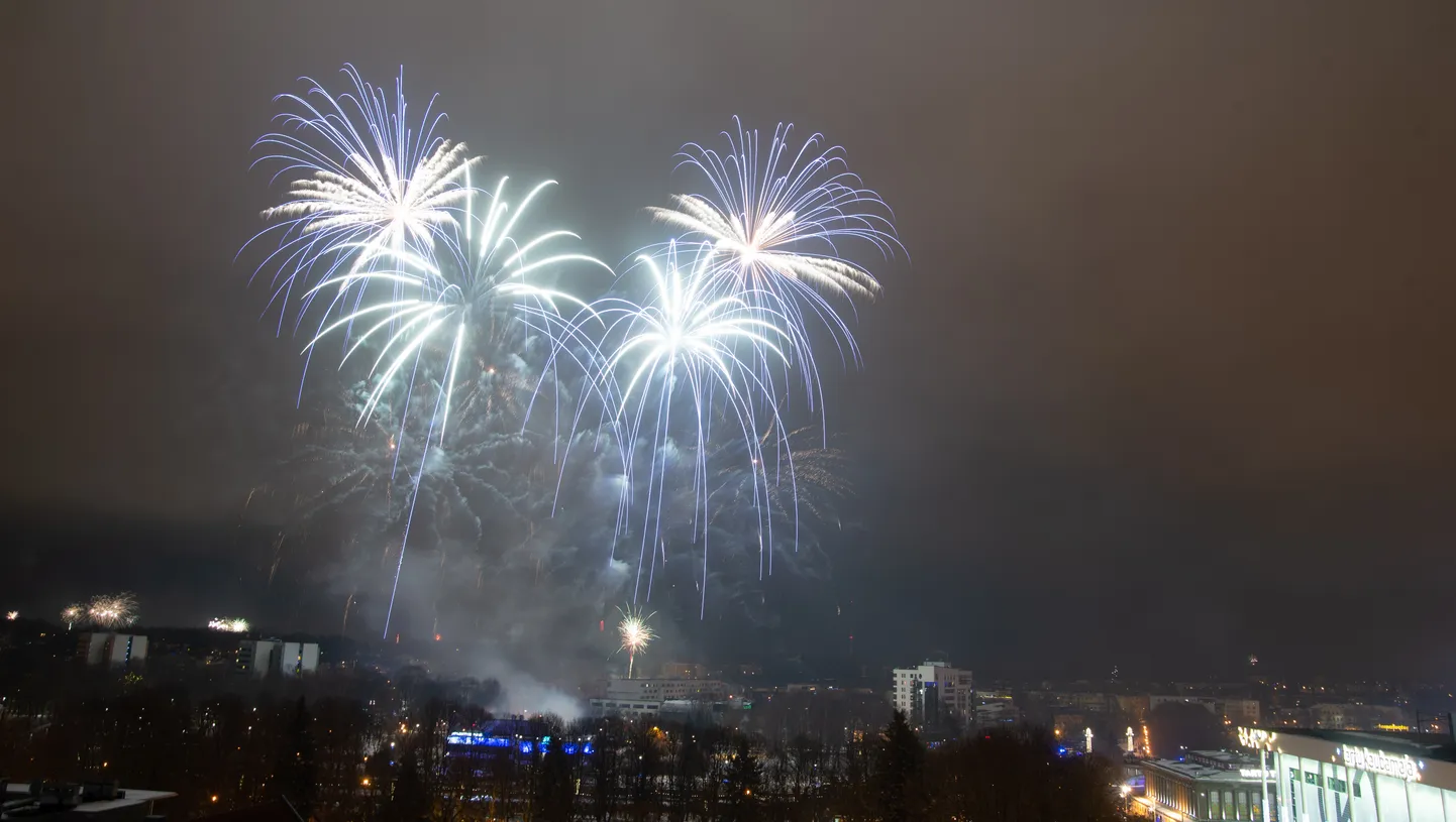 Fireworks in Tartu.
