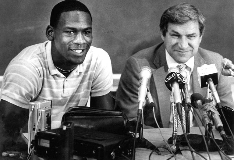 Noor Michael Jordan(vasakul) aastal 1984.