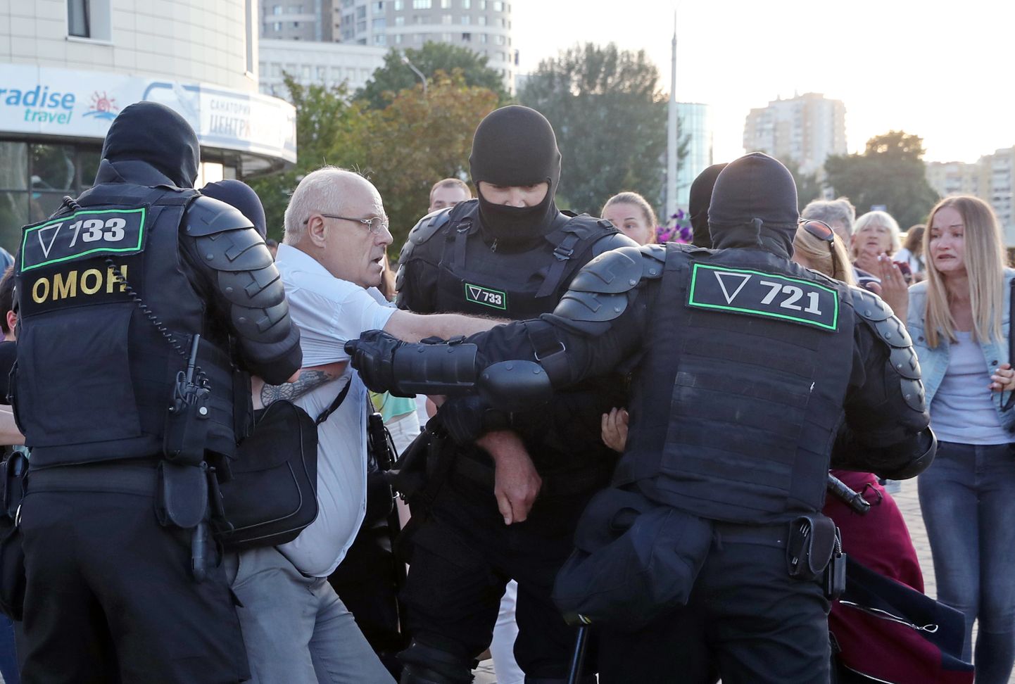 Задержания протестующих в Минске.