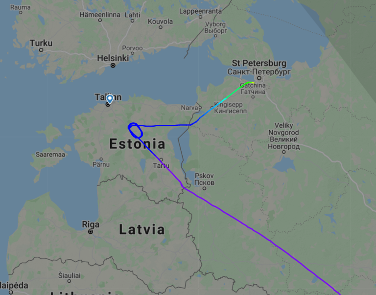 Krasnodarist Tallinna teel olnud lennuk.