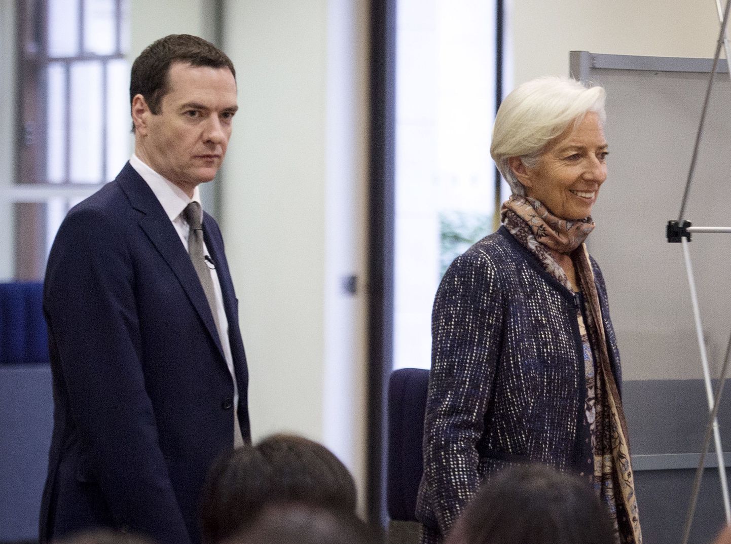 IMFi juht Christine Lagarde (paremal) ja Suurbritannia rahandusminister George Osborne.