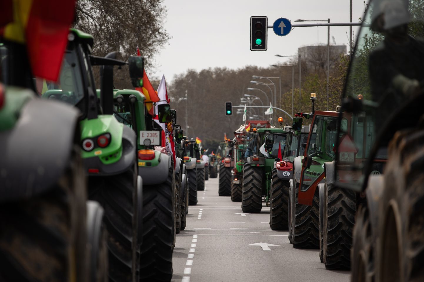 Põllumeeste protestiaktsioon Madridi tänavatel 17. märtsil 2024. a.