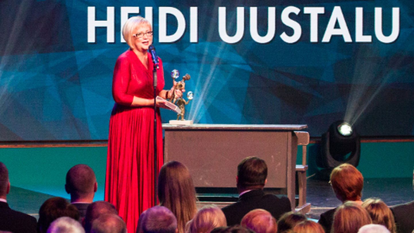 HEIDI JA JOOSEP: "Head kaasteelised, tänu teile saan siin seista põlvede värisedes ja tunda õnnetunnet," ütles Heidi Uustalu Joosepi auhinnakuju vastu võttes.