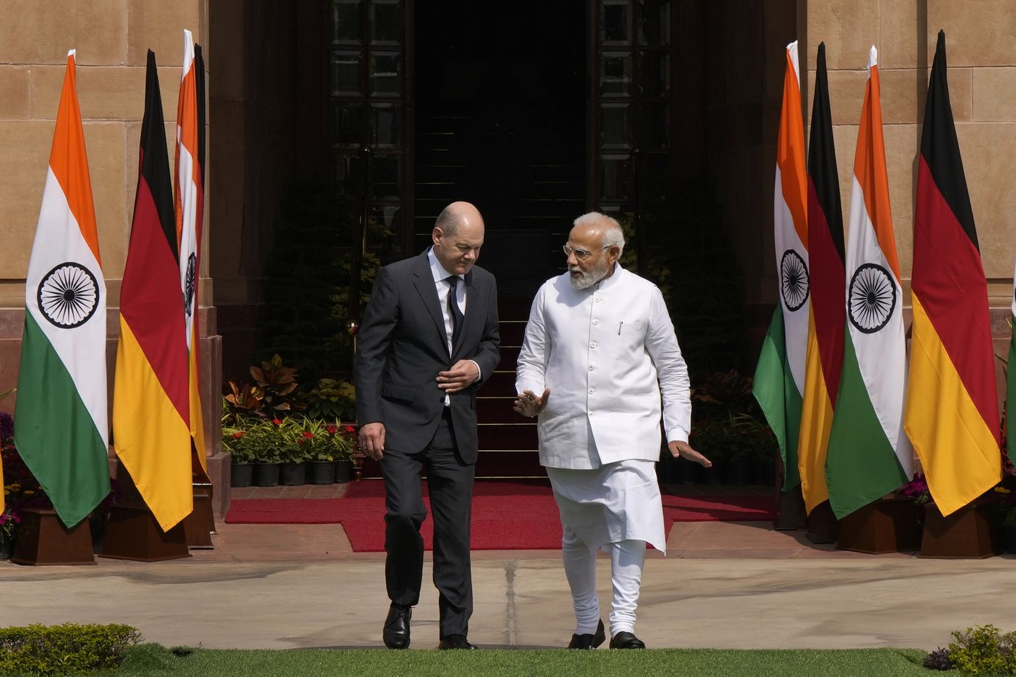 Saksa kantsler Olaf Scholz ja India peaminister Narendra Modi New Delhis. 25. veebruar 2023.