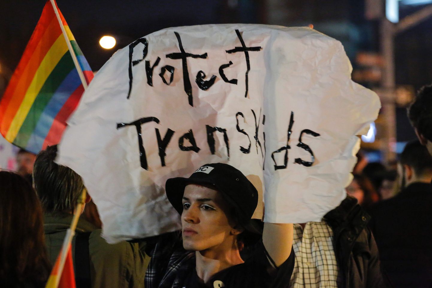 Meeleavaldus transsooliste õiguste kaitseks. Illustratiivne foto.