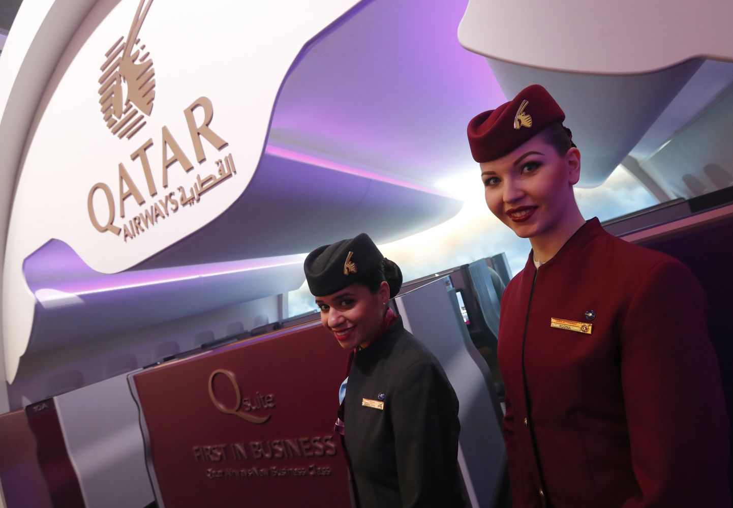 Pilt on illustratiivne. Lennufirm Qatar Airways stjuardessid. 2017.