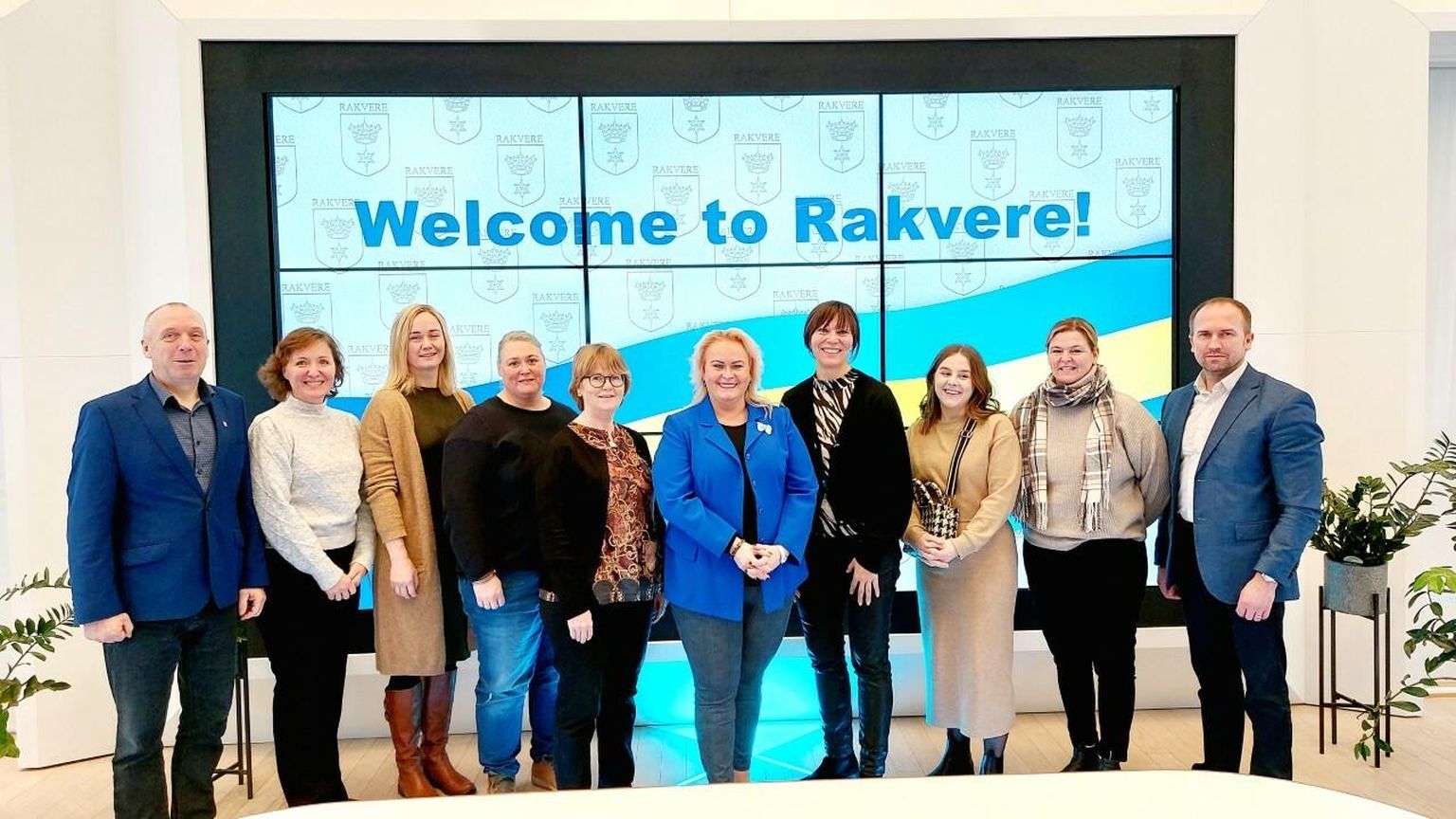 Jönköpingi delegatsioon Rakvere linnavalitsuses.
