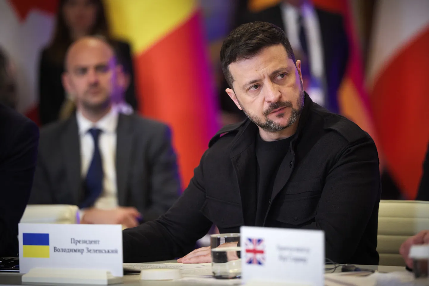 Volodõmõr Zelenskõi tahtekoalitsiooni kohtumisel Euroopa liidritega 10. mail 2025 Kiievis.