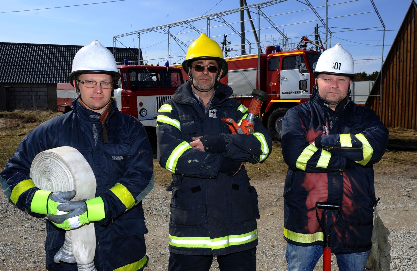 Vabatahtlikud tuletõrjujad
Vasakult: Tiit Suuder , Jaan Sepp ja Rait Killandi.