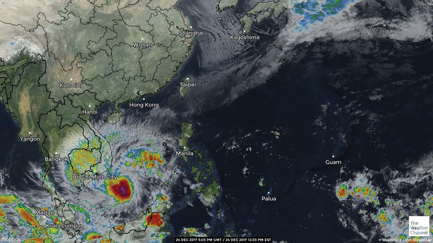 Reedel Filipiinide lõunaosa räsinud troopiline torm liigub lääne suunas.