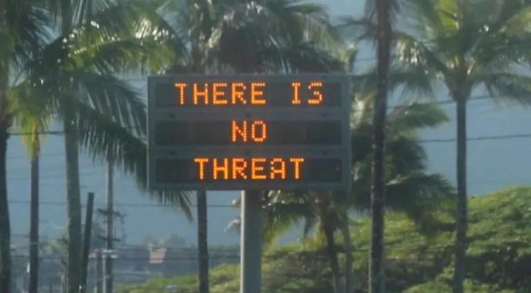 Hawaiil teatati hiljem, et ballistilise raketi ohtu ei ole.