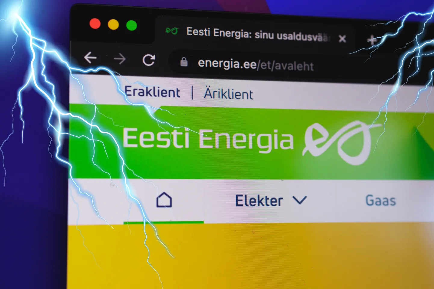 Kodutarbija elektrihind. Illustreeriv pilt.