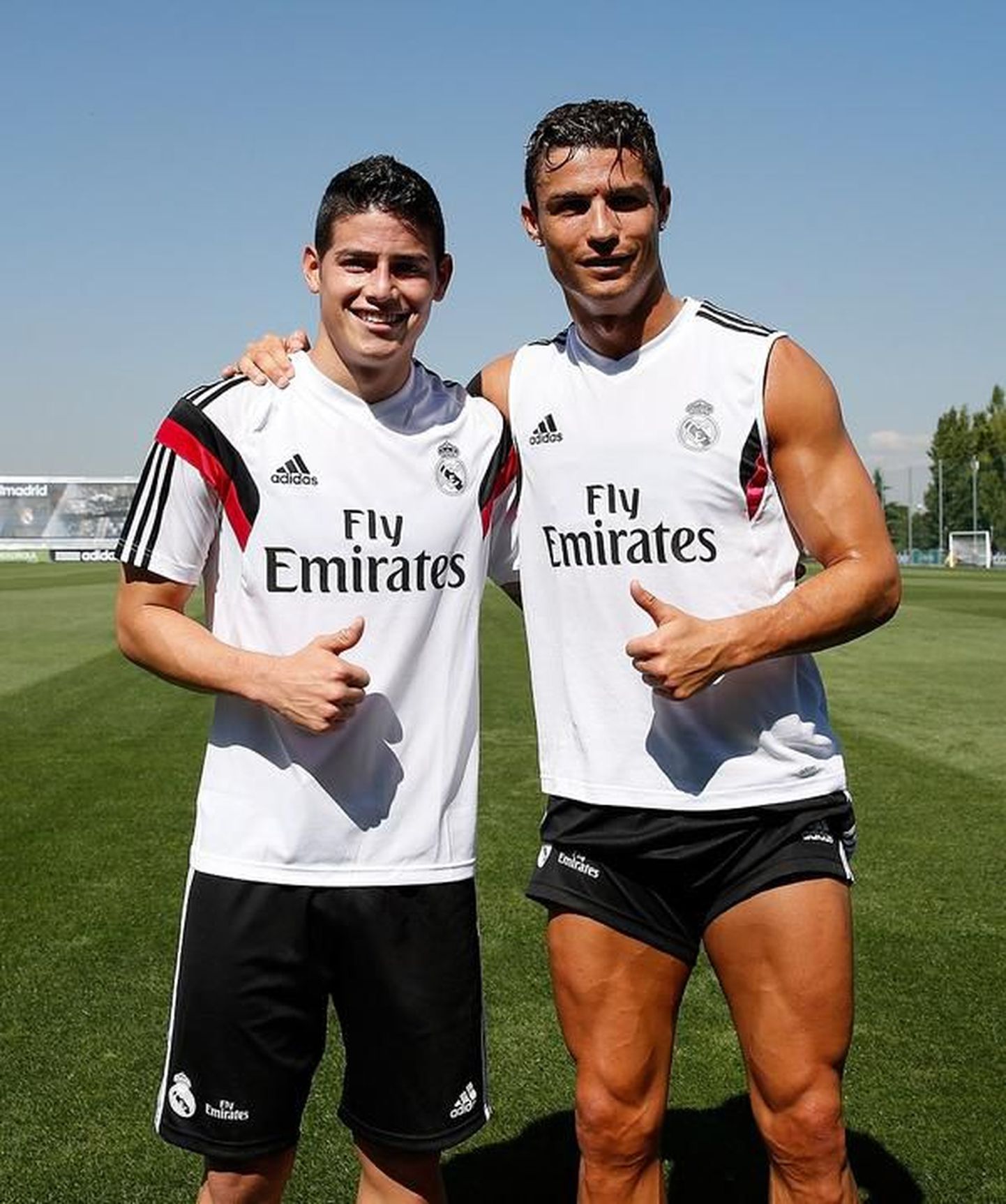 Cristiano Ronaldo ja James Rodriguez.