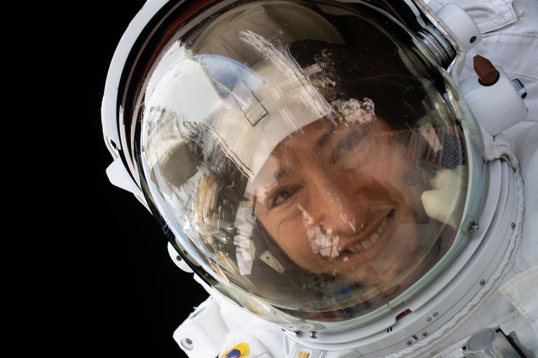 USA astronaut Christina Koch möödunud aasta oktoobris kosmosekõnnil.