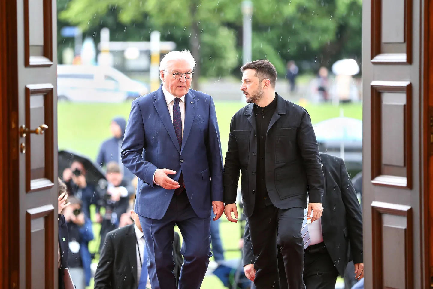Frank-Walter Steinmeier ja Volodõmõr Zelenskõi Berliinis.