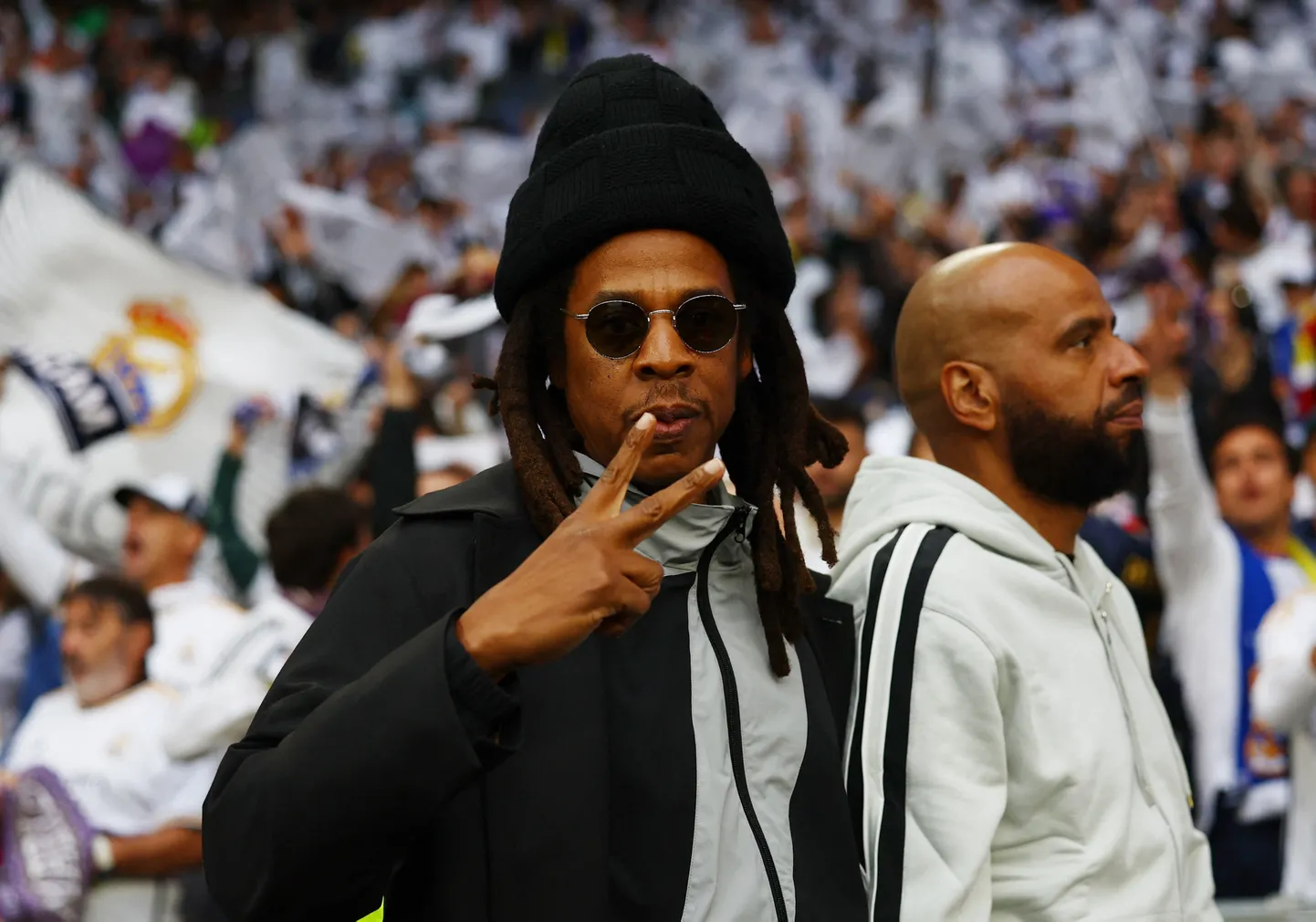 Jay-Z Tšempionide Liiga finaalis, kus mängisid omavahel Borussia Dortmund ja Real Madrid.