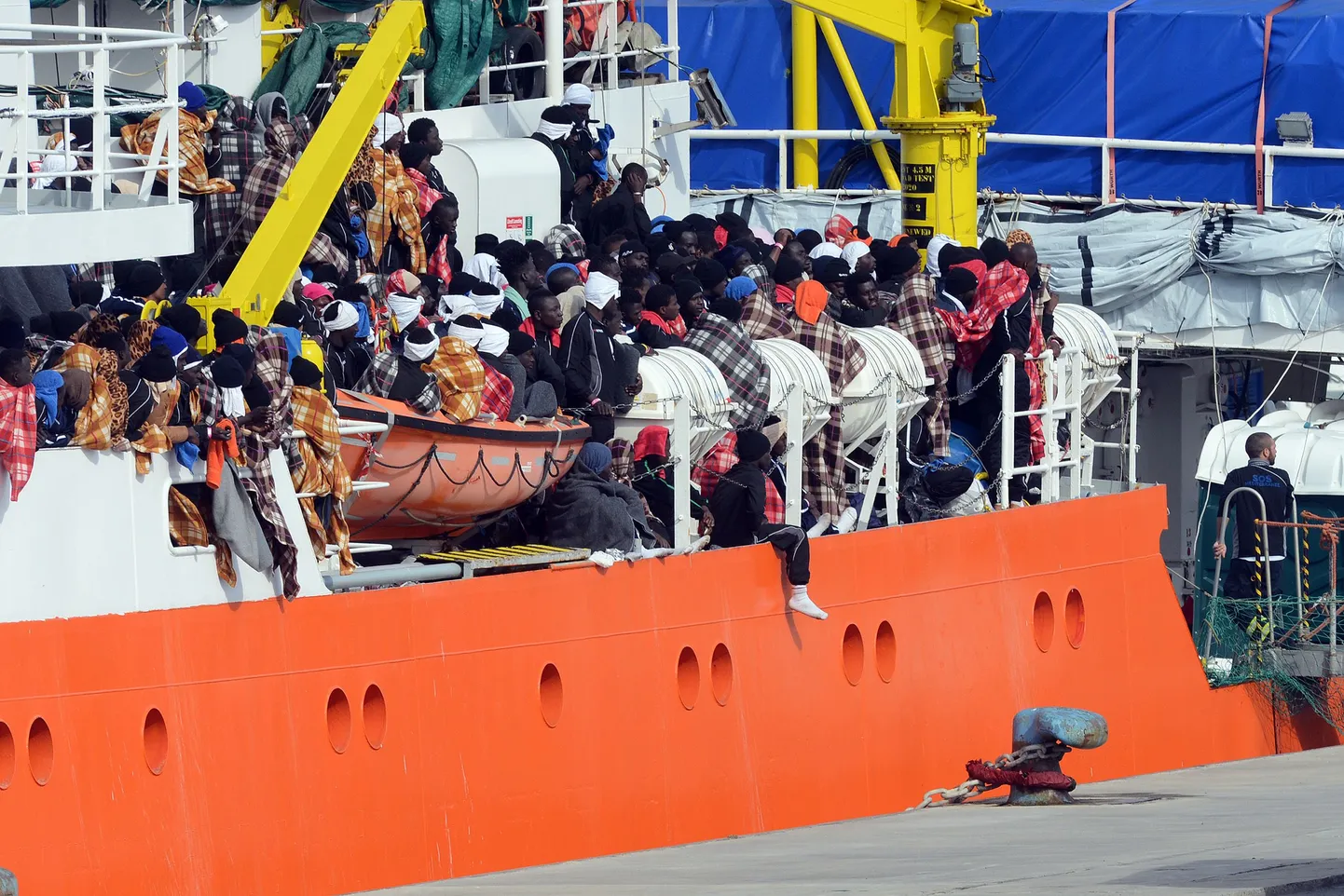 Aquarius 21. märtsil Catania sadamas.