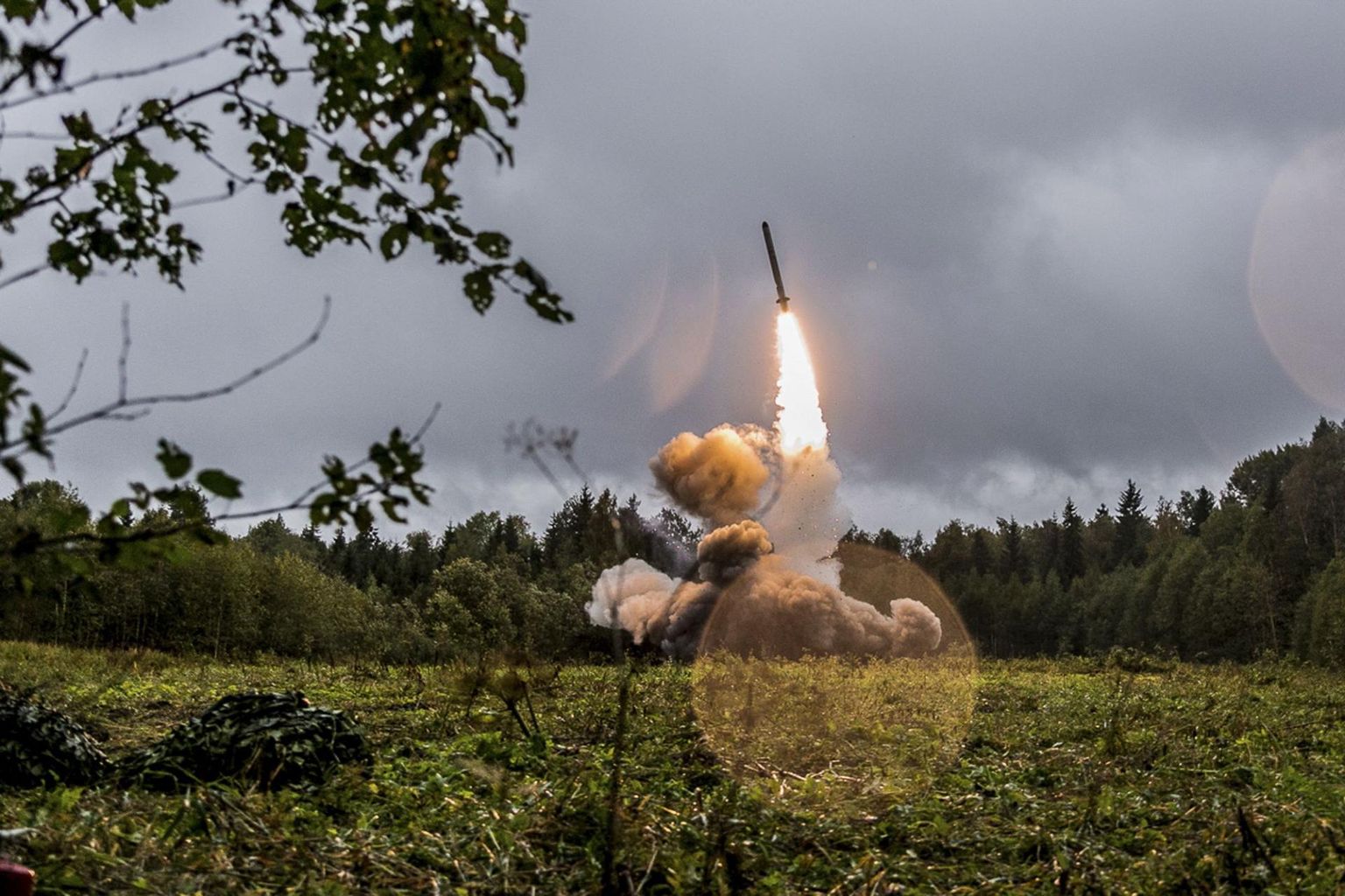 Venemaa taktikalise raketi Iskander-M katsetus 2017. aasta septembris Peterburi lähistel.