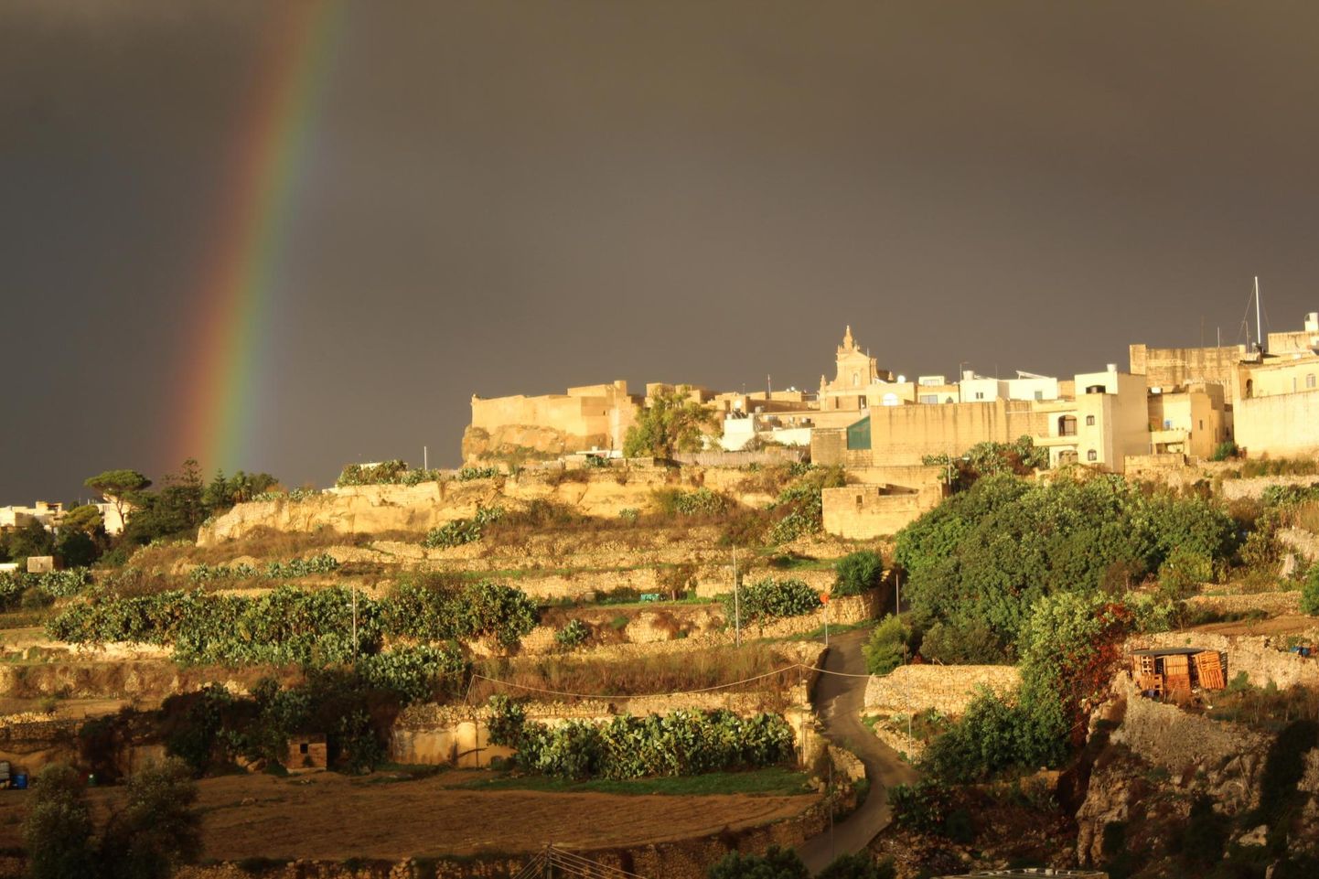 Päikesepaistelisi päevi on Maltal umbes 300. Kui aga juba kord sajab, siis muutuvad tänavad koskedeks, vihmavarjudest suurt abi ei ole. Għawdexi ehk Gozo saare pealinn Valetta jäi fotole kahe vägeva saju vahelise hetke silmipimestavas päikesesäras, mis kestis vähem kui minut. Edasi kallas hommikuni nagu pangest.