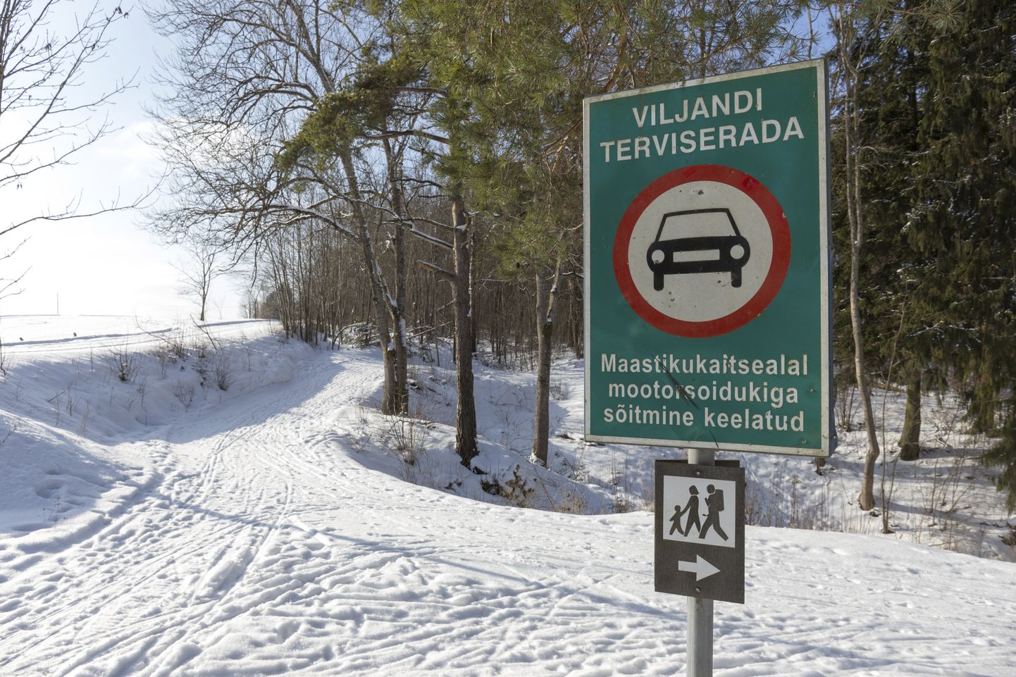 Olgugi et Viljandi järve terviseraja ääres keelavad märgid seal mootorsõidukiga liikuda, leidub nii mõnigi, kes seal põrina saatel sõidab.