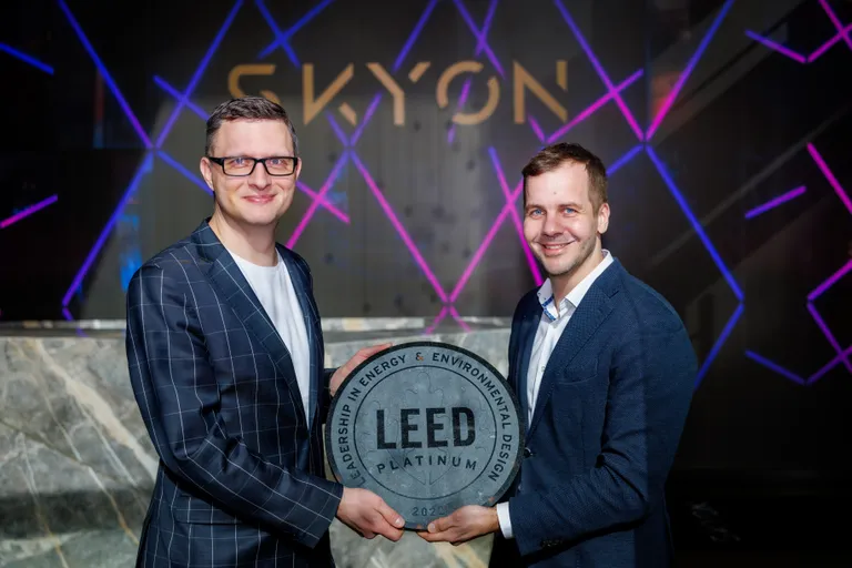 Офисное здание Skyon на улице Маакри получило международный сертификат LEED Platinum.