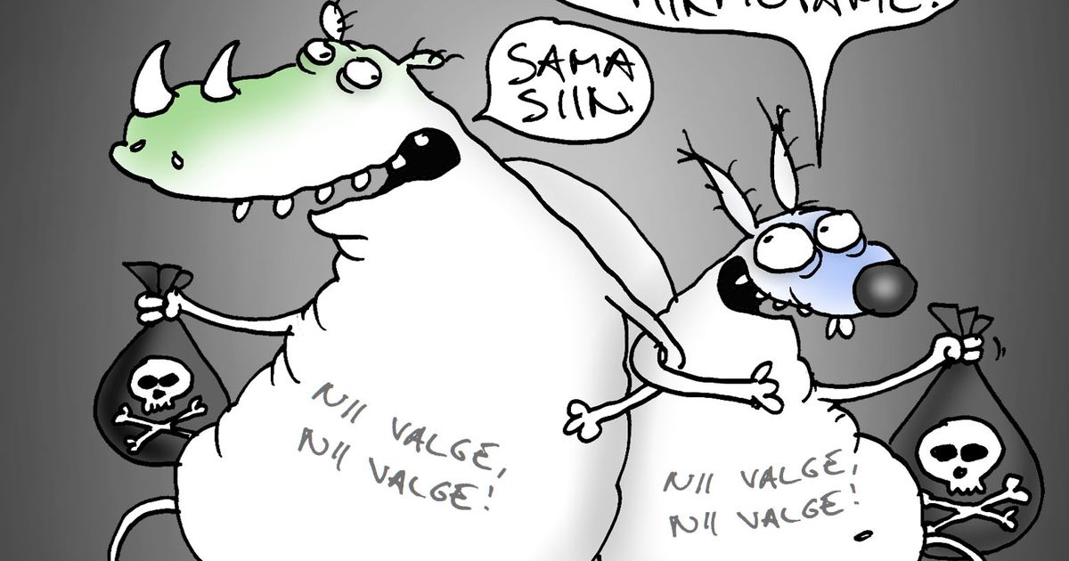 Päeva karikatuur: hirmutamine – üks põhitöövahendeid enne valimisi