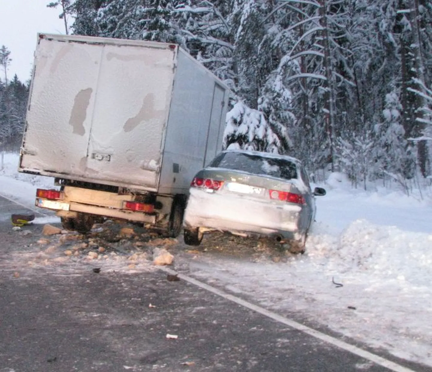 13. detsembril toimunud ahelavarii Pärnumaal.