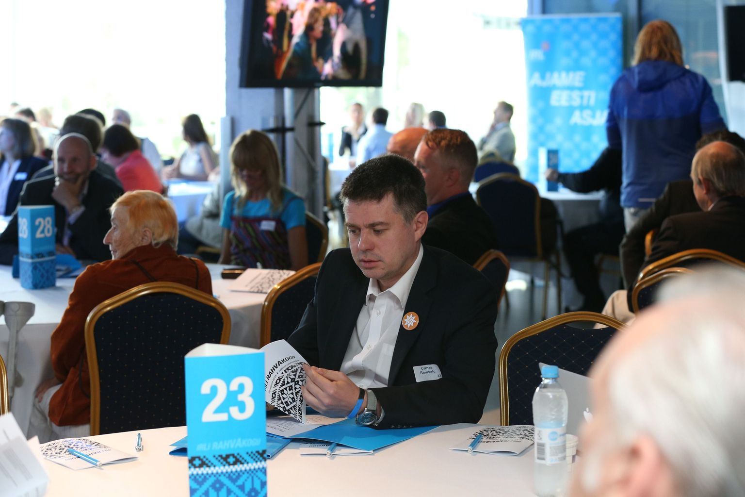 IRLi esimees Urmas Reinsalu tänasel rahvakogul.