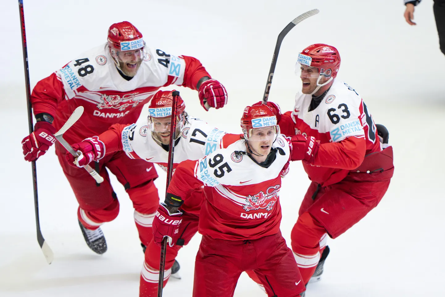 Nick Oleseni (number 95) võiduvärav Kanada vastu tekitas Taani koondises ootamatu mure.