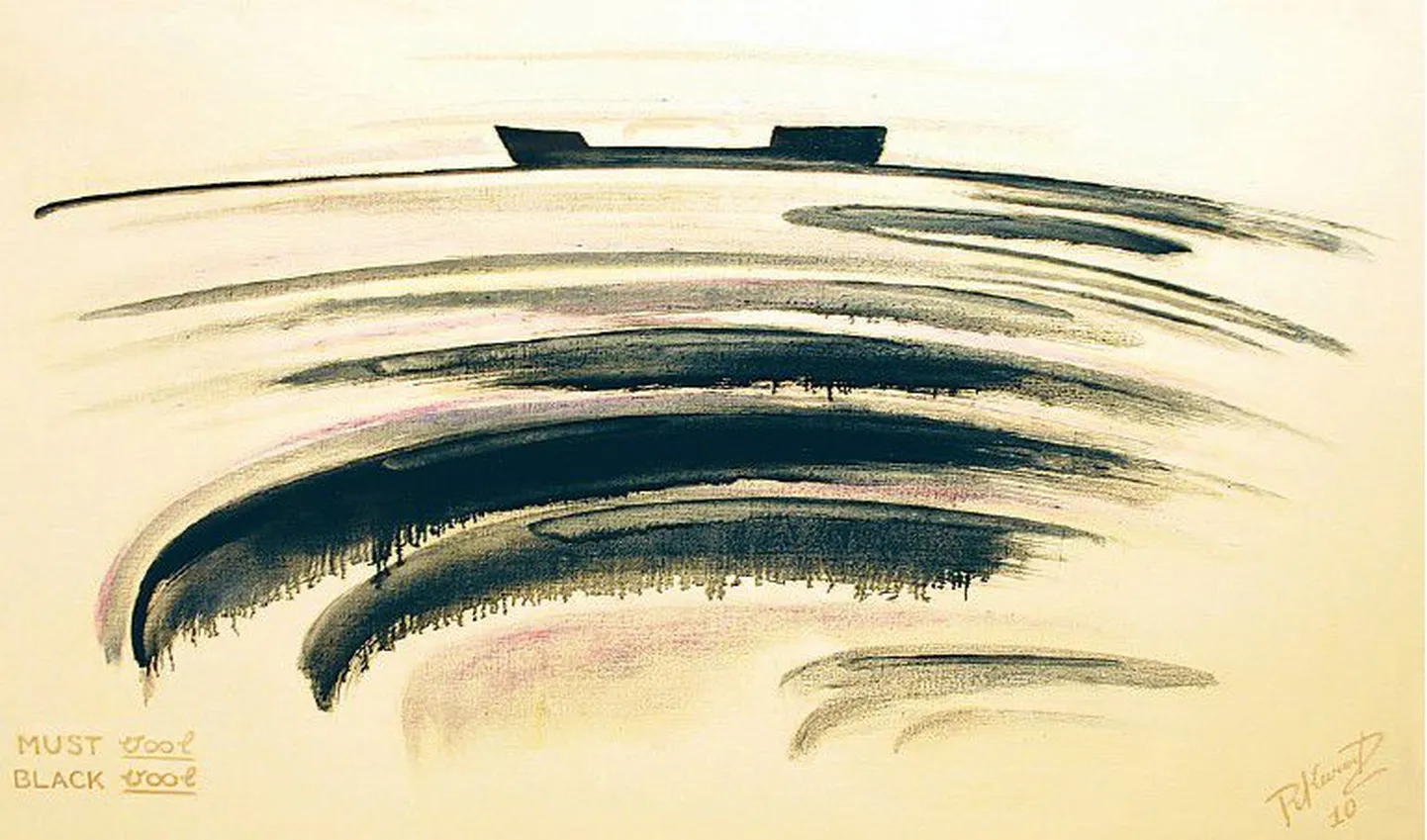 «MUST vool», õli, lõuend, 2010.