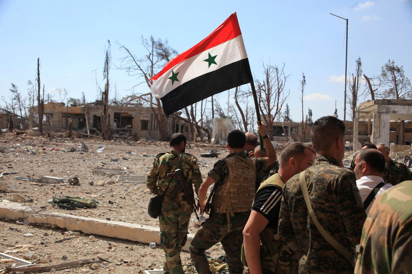 Süüria valitsusväed Aleppos.