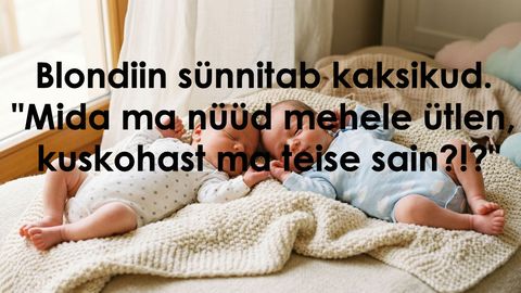 Blondiin sünnitab kaksikud