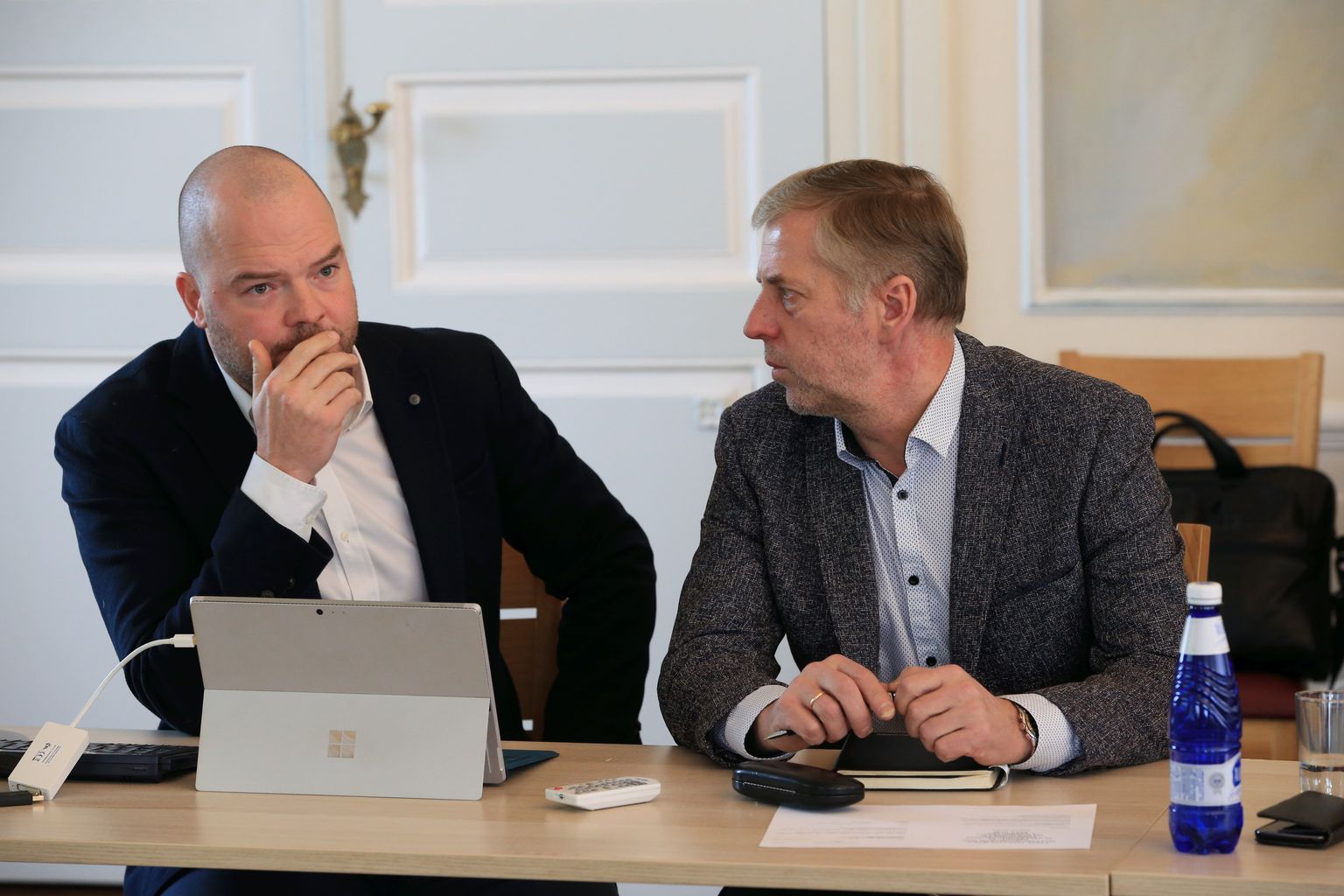 Pildil Est-For Invest OÜ juhatuse liikmed Aadu Polli (vasakult) ja Margus Kohava.