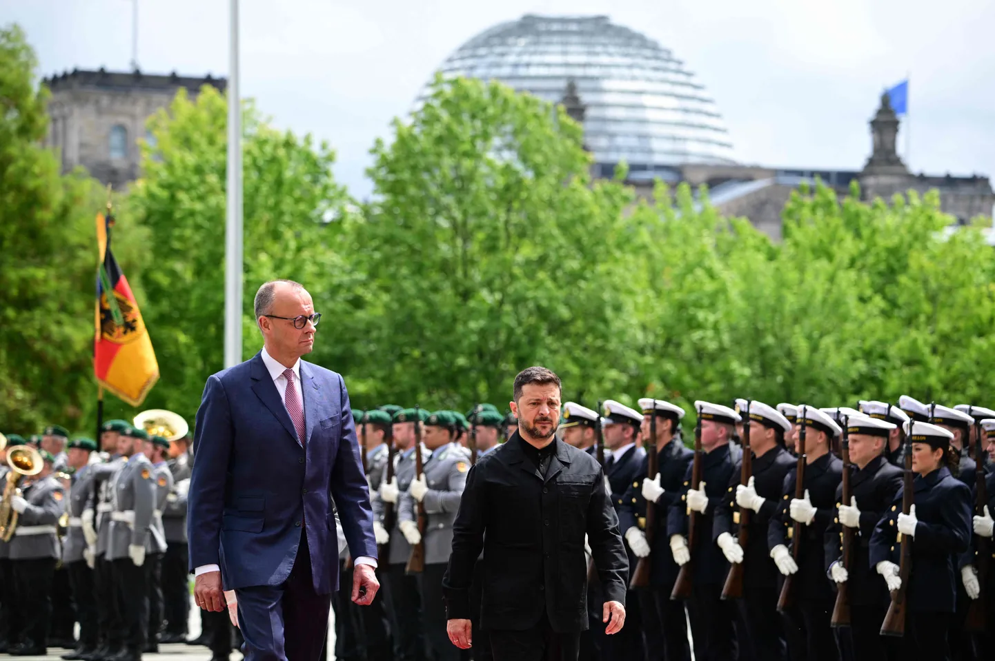 Saksa kantsler Friedrich Merz ja Ukraina president Volodõmõr Zelenskõi Berliinis. 28. mai 2025.