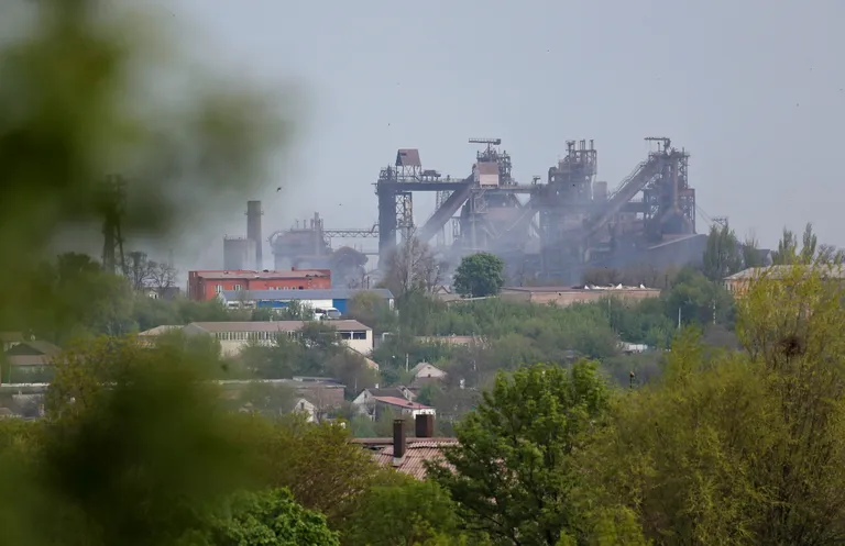 Ukraina Mariupoli Azovstali terasetehas, kus on lõksus sadu tsiviilelanikke. Venemaa on pommitanud Mariupolit üle kahe kuu ja linnast ei ole eriti midagi alles