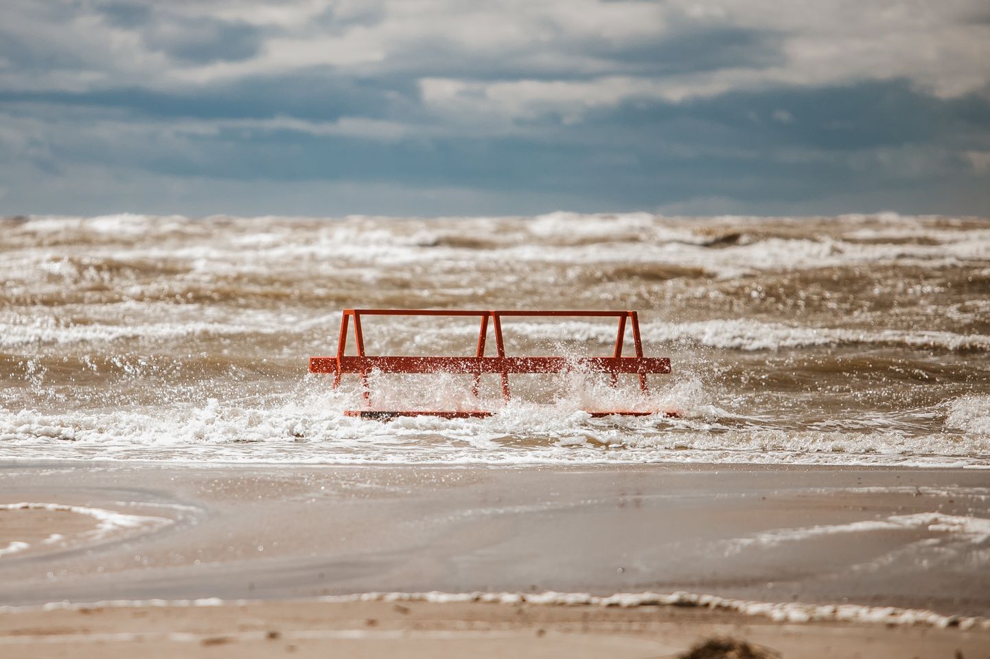 Pärnu rand, torm, lained, tuul