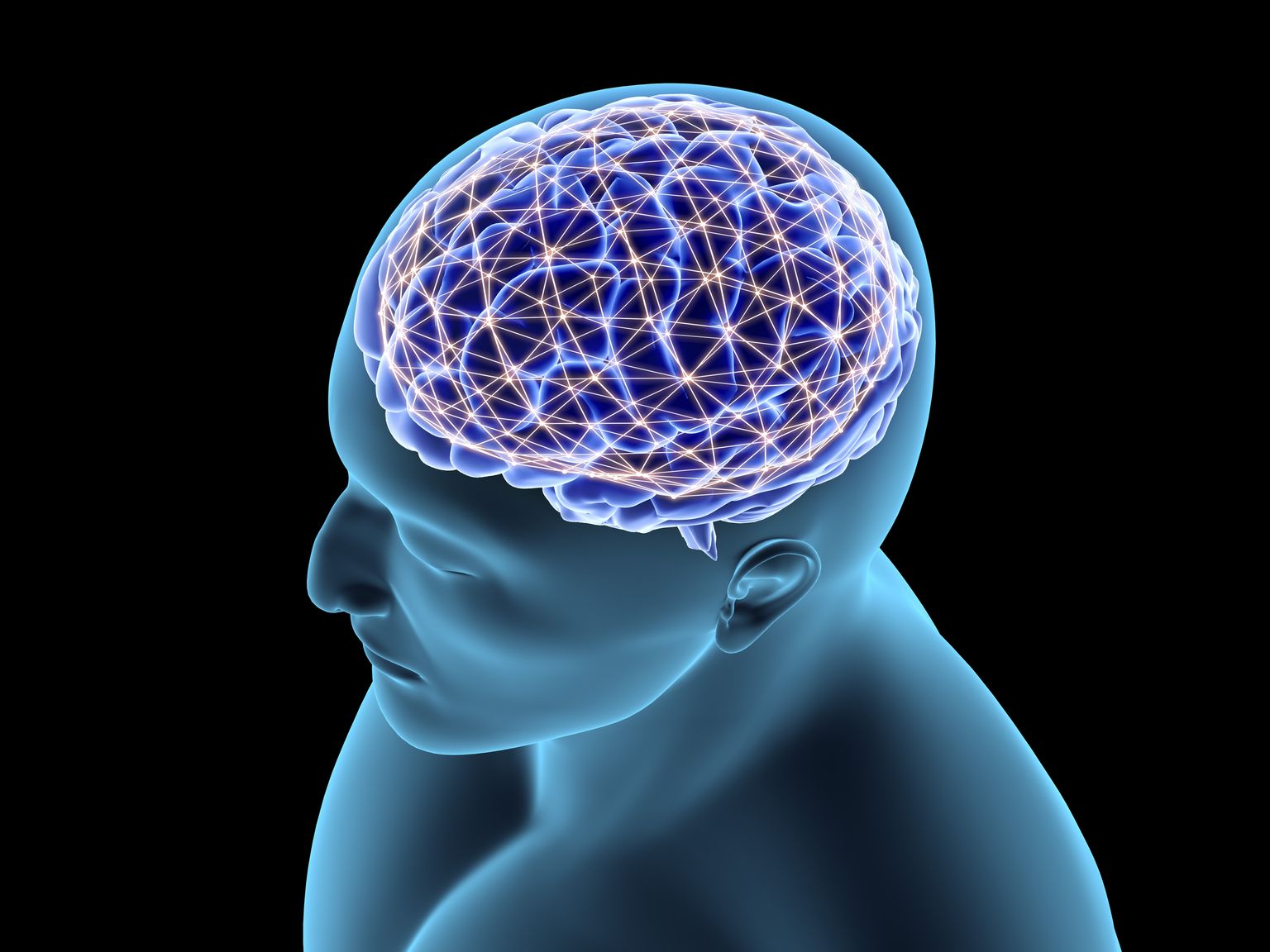 Kontseptuaalne pilt närvivõrgust inimese ajus.