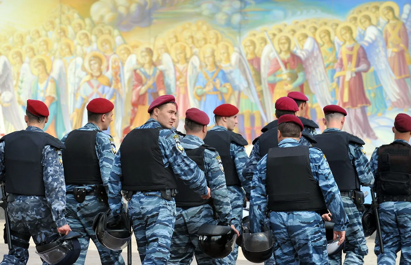 Ukraina märulimiilits Kiievis.