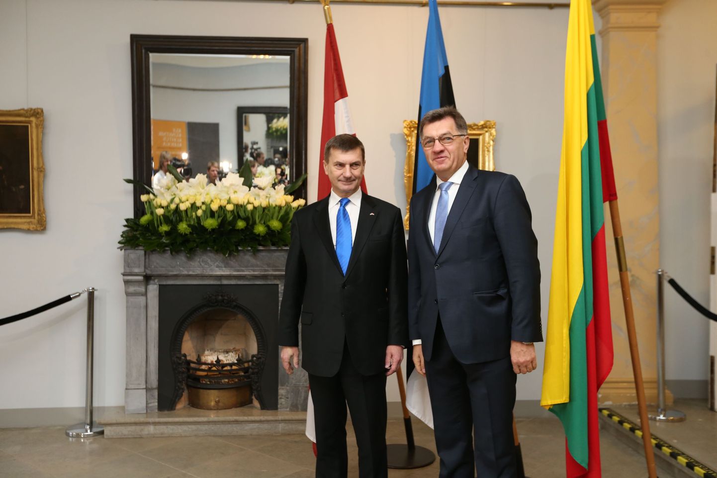 Tallinnas Kadrioru kunstumuuseumis algas Balti riikide peaministrite kohtumine. Peaminister Andrus Ansip ja Leedu valitsusjuht Algirdas Butkevicius.