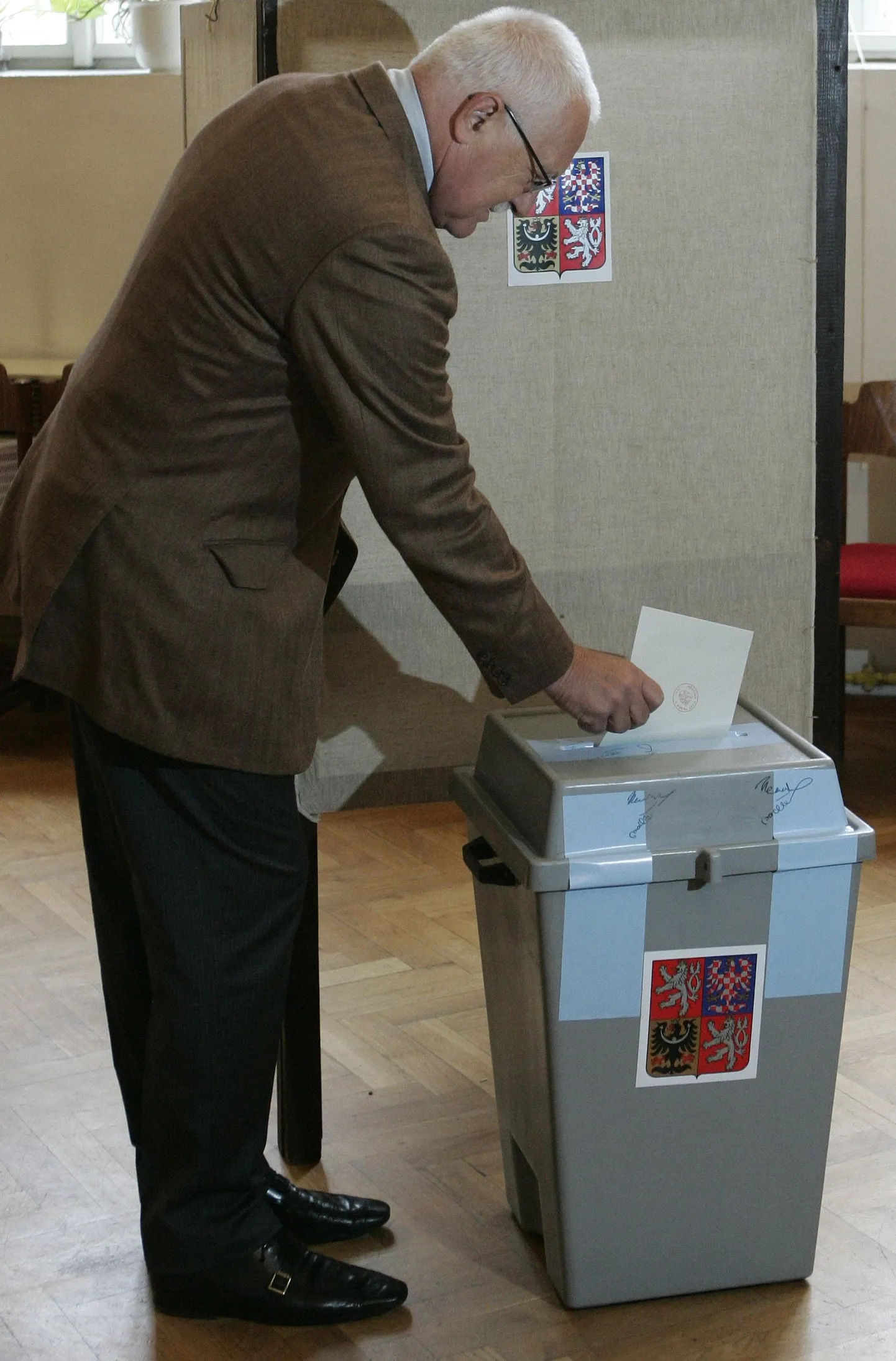 Tšehhi president Václav Klaus Euroopa Parlamendi valimistel.