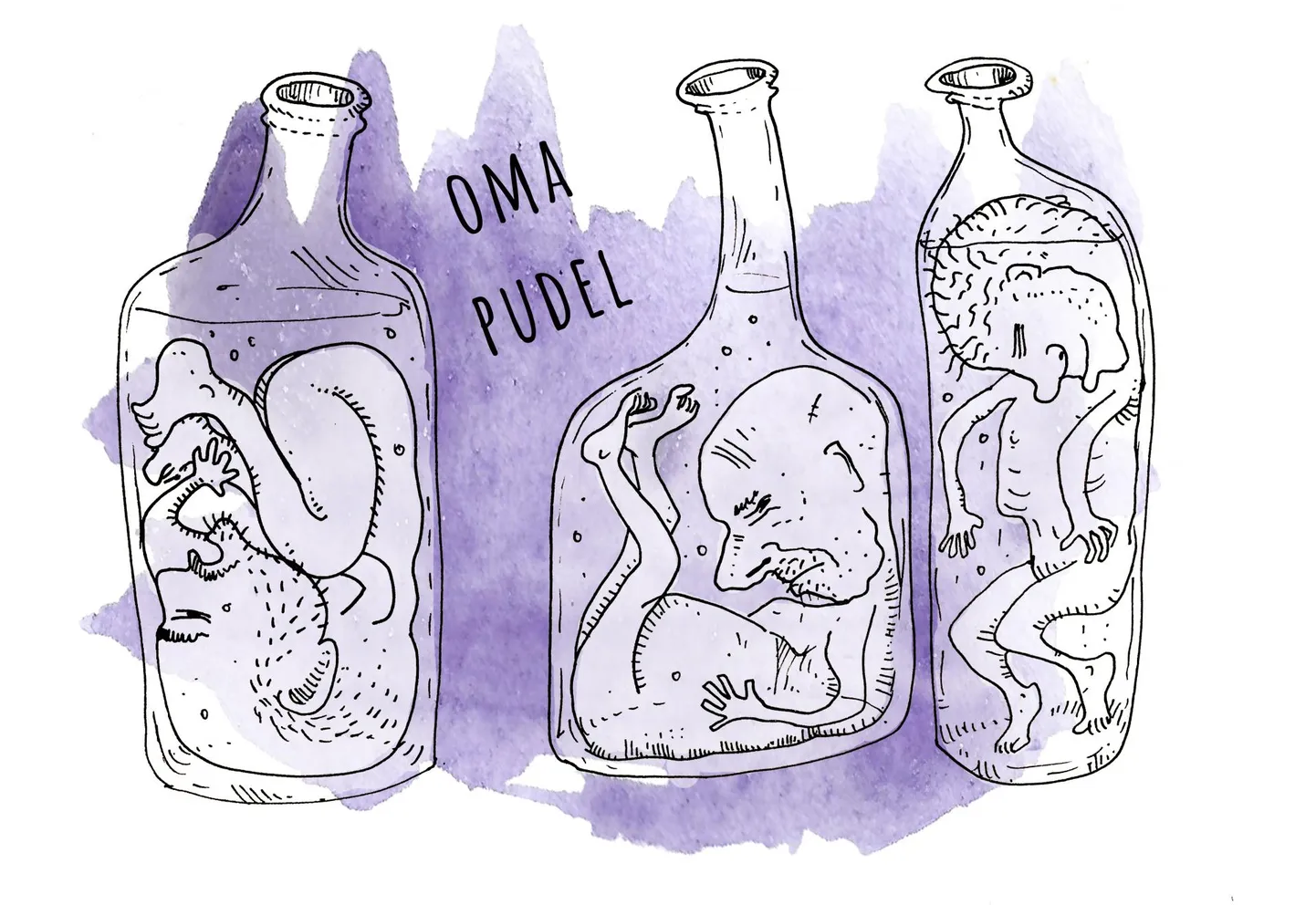 Oma pudeliga peole.