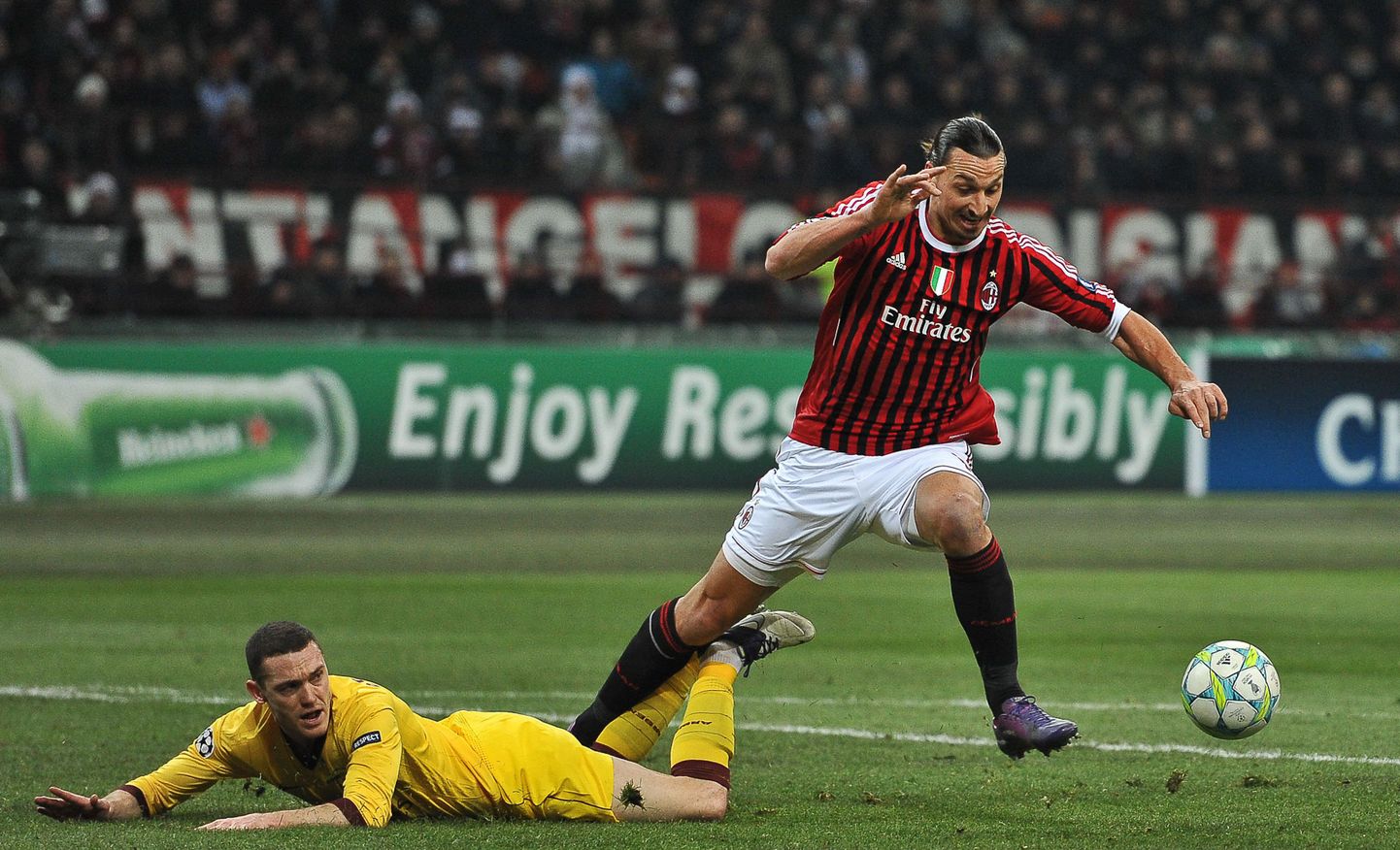 Milan-Arsenali mängu kangelane, mitu head läbimurret teinud ja 4:0 värava löönud Zlatan Ibrahimovic