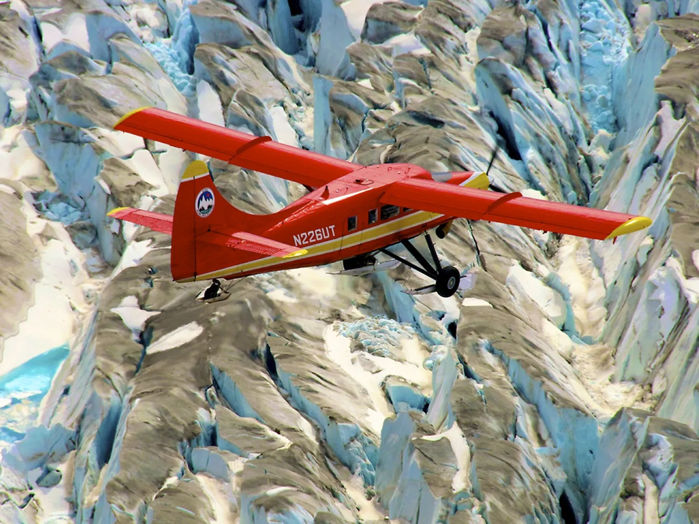 DHC-3 Otter Alaska vaatamisväärsuste kohal.