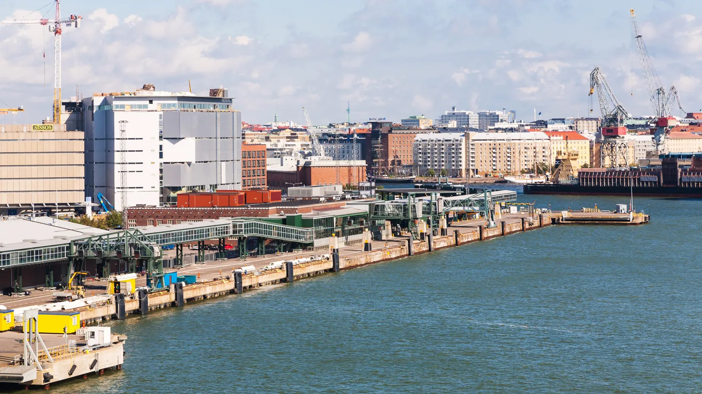 cargo port in West Harbour of Helsinki