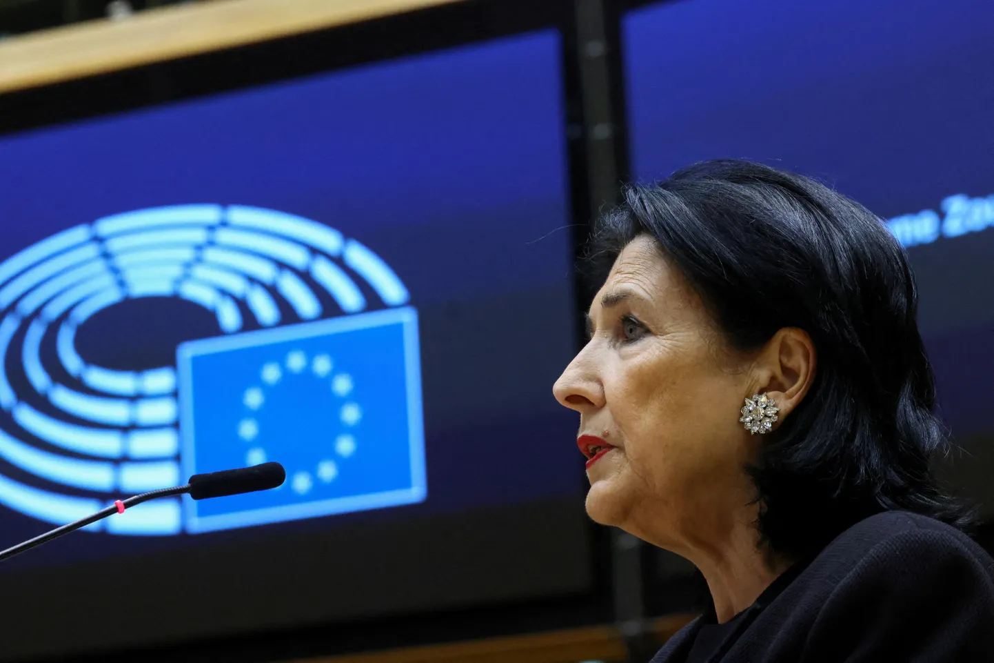 Gruusia president Salome Salome Zurabišvili tänavu kevadel Brüsselis Euroopa Parlamendis.