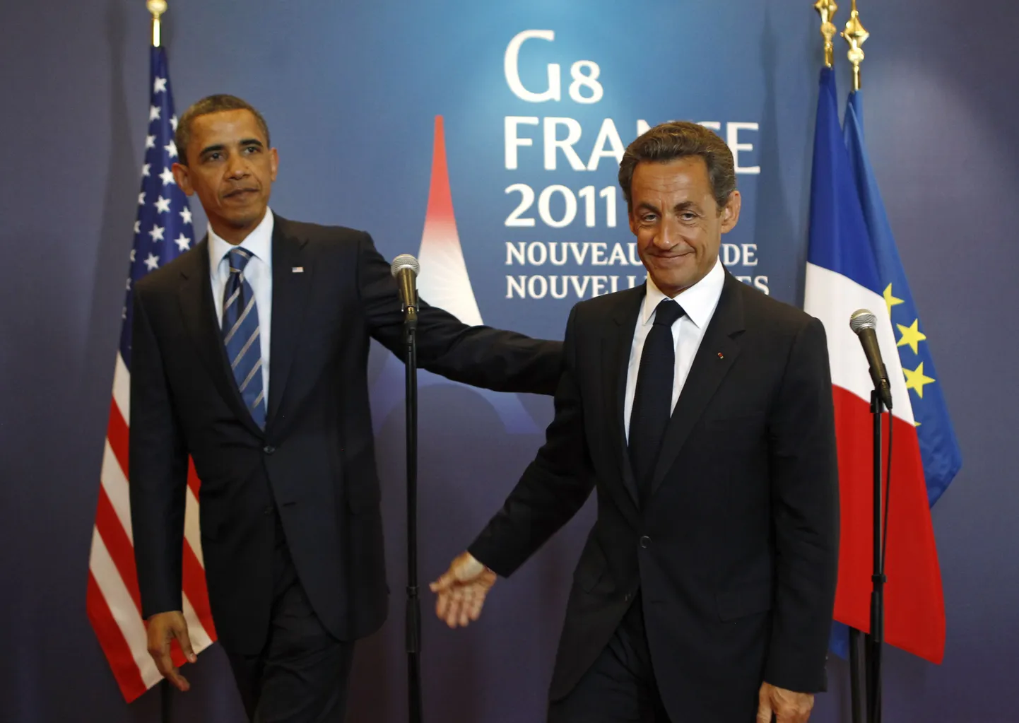 USA president Barack Obama (vasakul) ja Prantsuse president Nicolas Sarkozy.