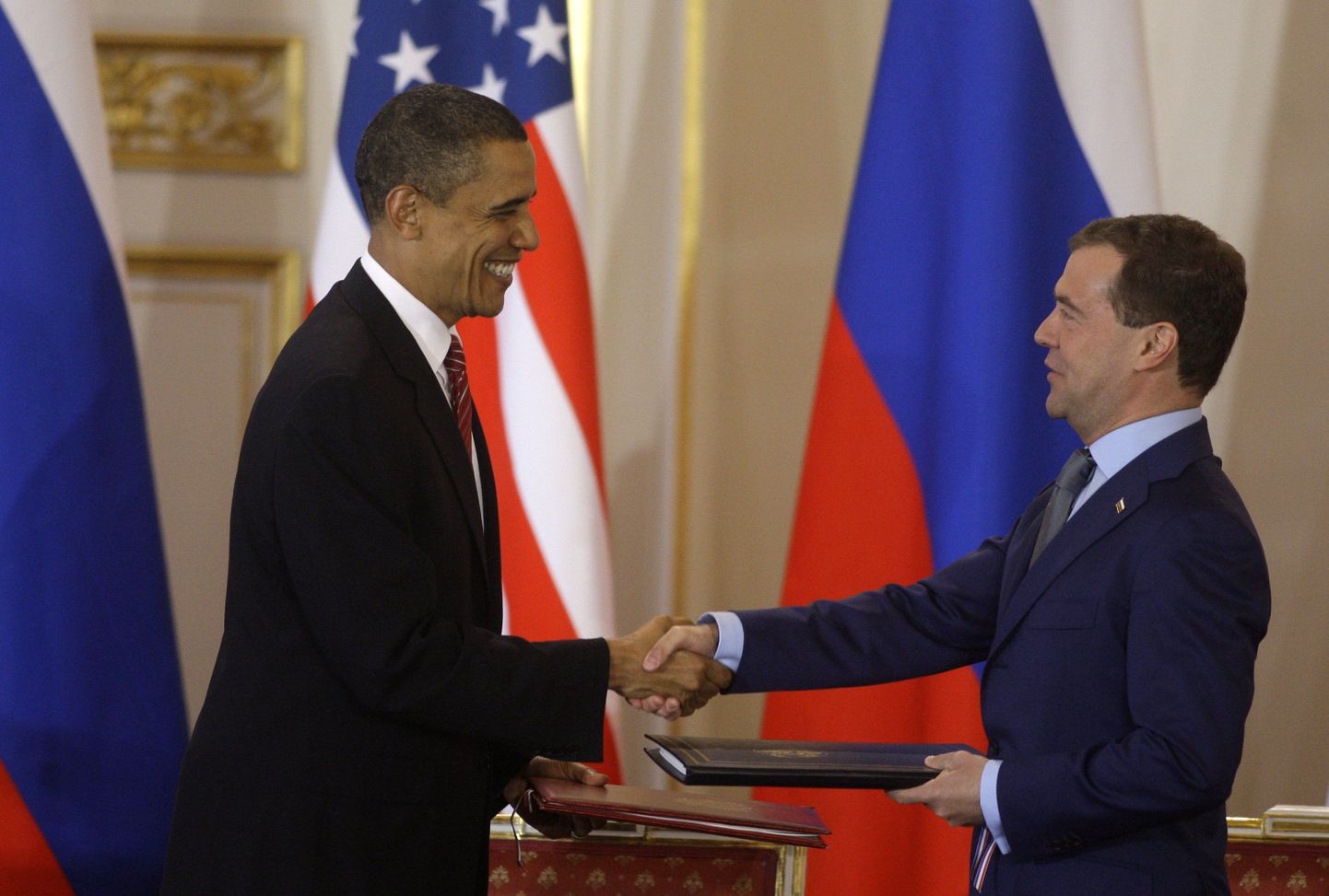 President Barack Obama ja Dmitri Medvedev.
