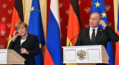 Saksamaa kantsler Angela Merkel ja Venemaa president Vladimir Putin. Foto: Scanpix